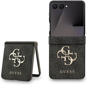 Guess PU 4G Metal Logo kryt pre Samsung Galaxy Z Flip 7, sivý