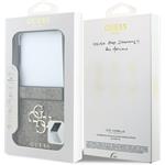 Guess PU 4G Metal Logo kryt pre Samsung Galaxy Z Flip 8, hnedý