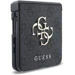 Guess PU 4G Metal Logo kryt pre Samsung Galaxy Z Flip 8, sivý