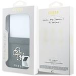 Guess PU 4G Metal Logo kryt pre Samsung Galaxy Z Flip 8, sivý