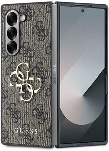 Guess PU 4G Metal Logo kryt pre Samsung Galaxy Z Fold 6, hnedý