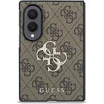 Guess PU 4G Metal Logo kryt pre Samsung Galaxy Z Fold 8, hnedý