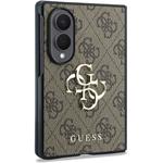 Guess PU 4G Metal Logo kryt pre Samsung Galaxy Z Fold 8, hnedý