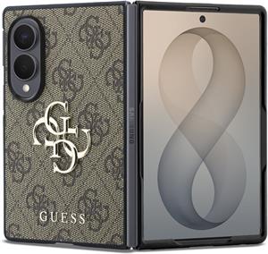Guess PU 4G Metal Logo kryt pre Samsung Galaxy Z Fold 8, hnedý