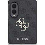 Guess PU 4G Metal Logo kryt pre Samsung Galaxy Z Fold 8, sivý