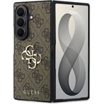 Guess PU 4G Metal Logo kryt pre Samsung Galaxy Z Fold 8 Ultra, hnedý