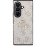 Guess PU 4G Metal Logo kryt pre Samsung Galaxy Z Fold 8 Ultra, ružový
