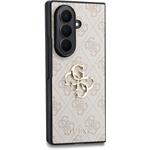Guess PU 4G Metal Logo kryt pre Samsung Galaxy Z Fold 8 Ultra, ružový