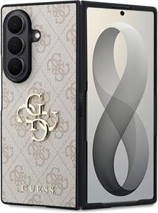 Guess PU 4G Metal Logo kryt pre Samsung Galaxy Z Fold 8 Ultra, ružový
