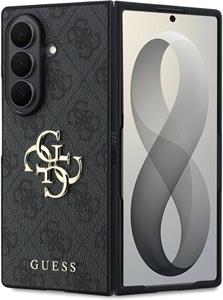 Guess PU 4G Metal Logo kryt pre Samsung Galaxy Z Fold 8 Ultra, sivý