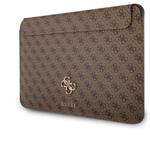 Guess PU 4G Metal Logo obal na notebook, 13", hnedý
