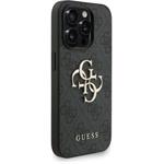 Guess PU 4G Metal Logo Strap kryt pre iPhone 15 Pro, čierny