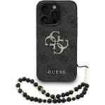 Guess PU 4G Metal Logo Strap kryt pre iPhone 15 Pro, čierny