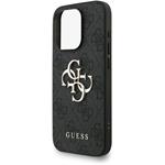 Guess PU 4G Metal Logo Strap kryt pre iPhone 15 Pro Max, čierny