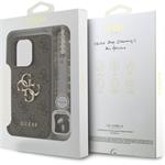 Guess PU 4G Metal Logo Strap kryt pre iPhone 15 Pro Max, hnedý