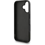 Guess PU 4G Metal Logo Strap kryt pre iPhone 16, čierny