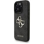 Guess PU 4G Metal Logo Strap kryt pre iPhone 16 Pro, čierny
