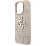 Guess PU 4G Metal Logo Strap kryt pre iPhone 16 Pro, ružový