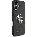 Guess PU 4G Metal Logo Strap kryt pre iPhone 17, čierny