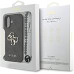 Guess PU 4G Metal Logo Strap kryt pre iPhone 17, čierny