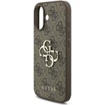 Guess PU 4G Metal Logo Strap kryt pre iPhone 17, hnedý