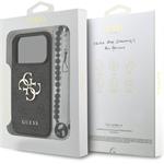 Guess PU 4G Metal Logo Strap kryt pre iPhone 17 Pro, čierny