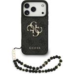 Guess PU 4G Metal Logo Strap kryt pre iPhone 17 Pro, čierny