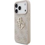 Guess PU 4G Metal Logo Strap kryt pre iPhone 17 Pro, ružový