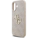 Guess PU 4G Metal Logo Strap kryt pre iPhone 17, ružový