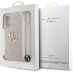 Guess PU 4G Metal Logo Strap kryt pre iPhone 17, ružový