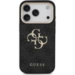 Guess PU 4G Metal Logo Strap kryt pre iPhone 18 Pro, čierny