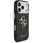 Guess PU 4G Metal Logo Strap kryt pre iPhone 18 Pro, čierny