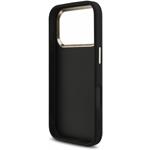 Guess PU 4G Metal Logo Strap kryt pre iPhone 18 Pro, čierny