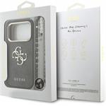 Guess PU 4G Metal Logo Strap kryt pre iPhone 18 Pro, čierny