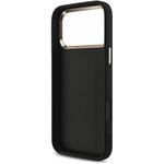 Guess PU 4G Metal Logo Strap kryt pre iPhone 18 Pro Max, čierny