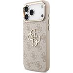 Guess PU 4G Metal Logo Strap kryt pre iPhone 18 Pro Max, ružový