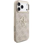 Guess PU 4G Metal Logo Strap kryt pre iPhone 18 Pro Max, ružový