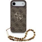Guess PU 4G Metal Logo Strap kryt pre iPhone Air, hnedý