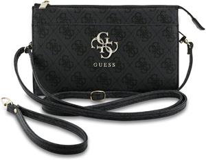 Guess PU 4G Metal Logo taška na telefón, čierna