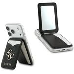 Guess PU 4G Mirror MagSafe Cardslot peňaženka so stojanom, čierna