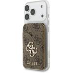 Guess PU 4G Mirror MagSafe Cardslot peňaženka so stojanom, hnedá