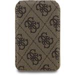 Guess PU 4G Mirror MagSafe Cardslot peňaženka so stojanom, hnedá