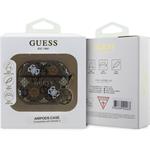 Guess PU 4G Peony Charm puzdro pre AirPods 3, hnedé