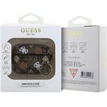 Guess PU 4G Peony Charm puzdro pre AirPods Pro, hnedé