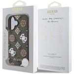 Guess PU 4G Peony MagSafe kryt pre iPhone 16, hnedý