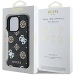 Guess PU 4G Peony MagSafe kryt pre iPhone 16 Pro, čierny