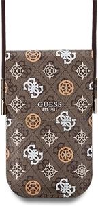 Guess PU 4G Peony Multicolor, taška na telefón, hnedá