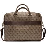 Guess PU 4G Printed Stripes taška pre notebook 15/16", hnedá