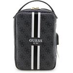 Guess PU 4G Printed Stripes univerzálna cestovná taška, čierna