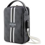 Guess PU 4G Printed Stripes univerzálna cestovná taška, čierna